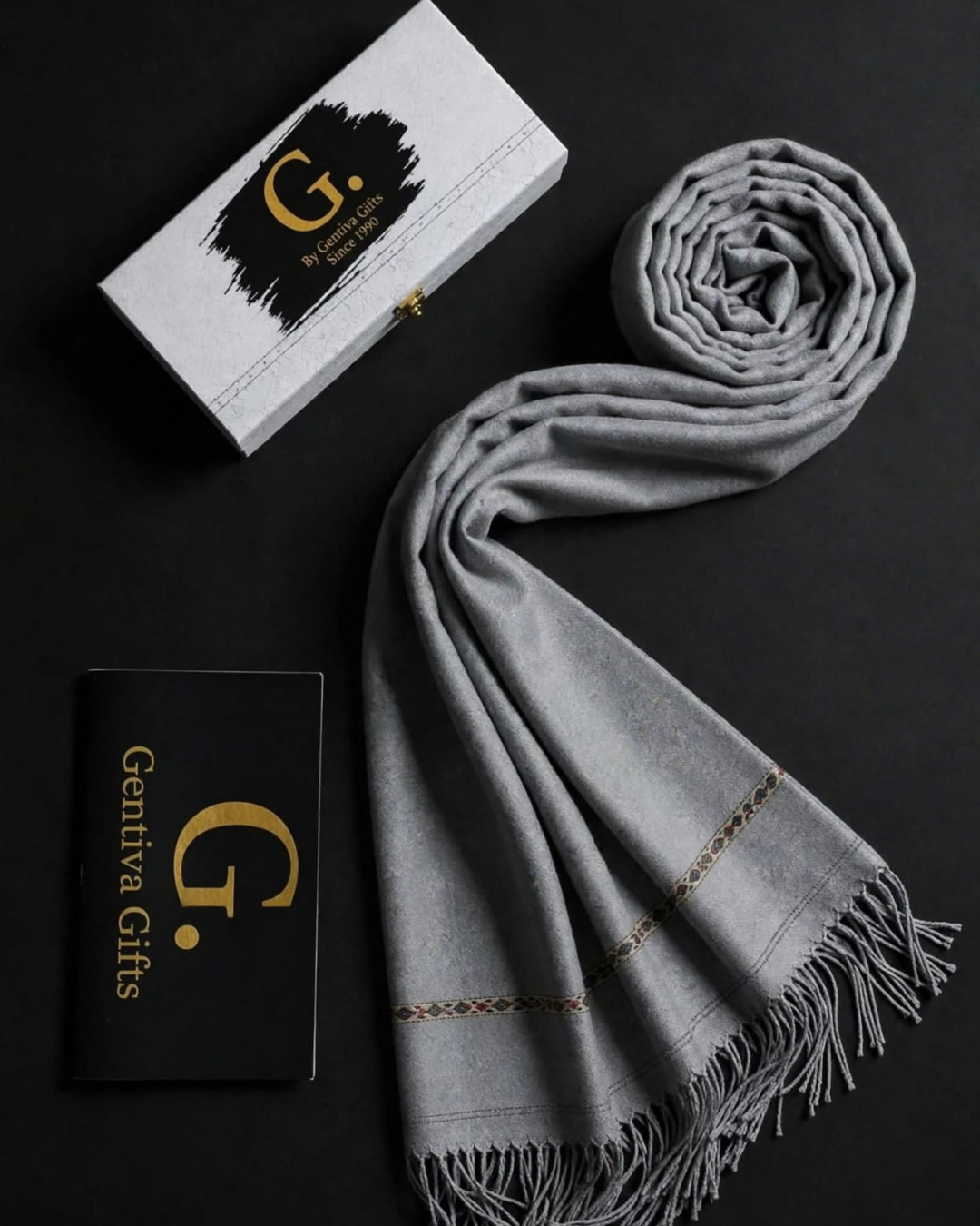 Luxury Grey Men's Shawl