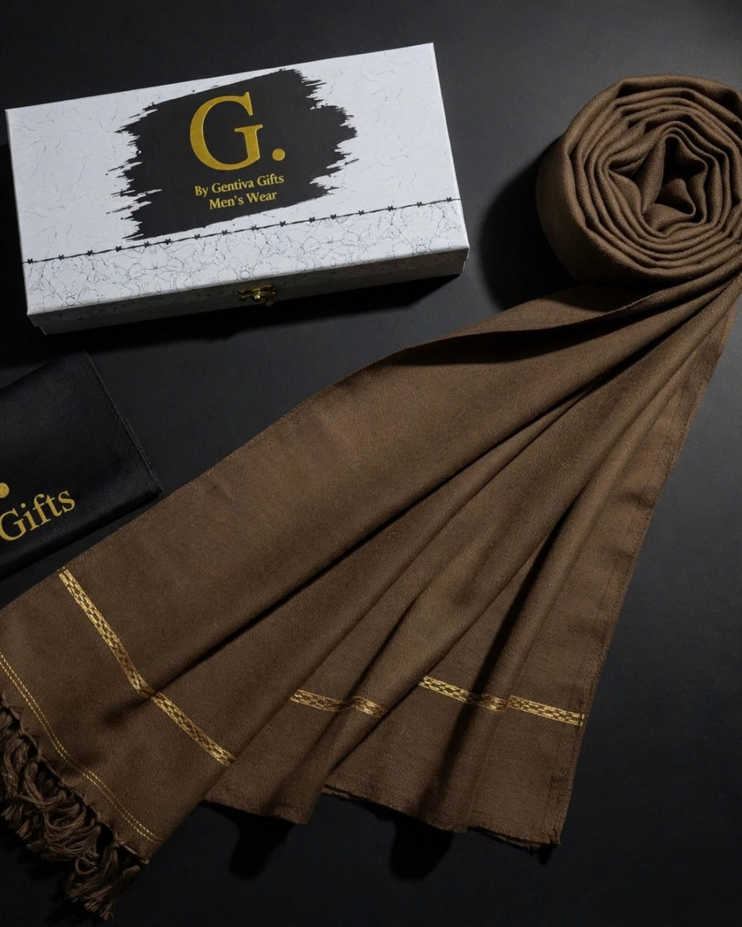 Luxury Brown Men's Shawl