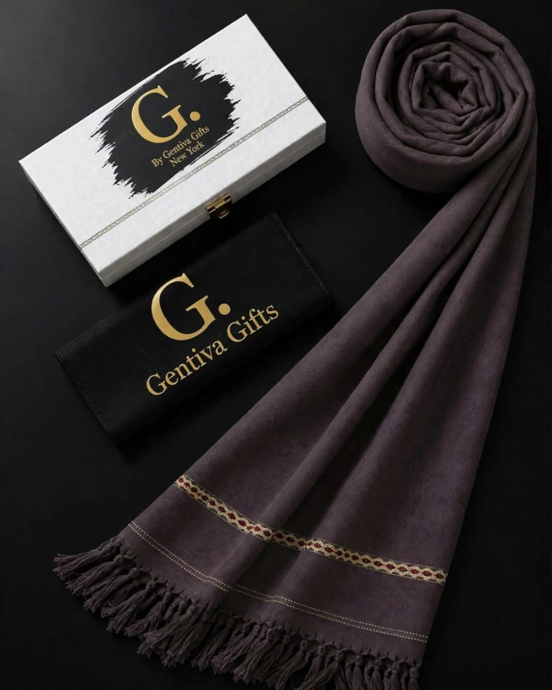 Luxury Maroon Men's Shawl